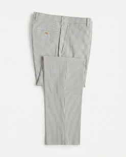 Blujacket Mens Grey Subalpino Cotton Regular Fit Seersucker Suit