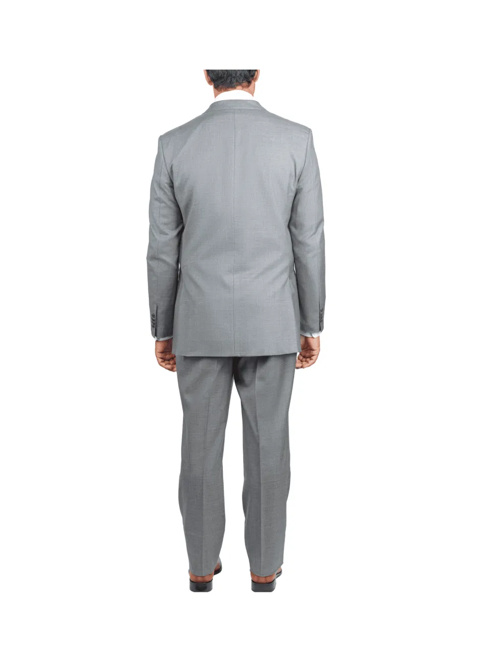 Blujacket Mens Light Gray Wool Cashmere Regular Fit 2 Piece Suit