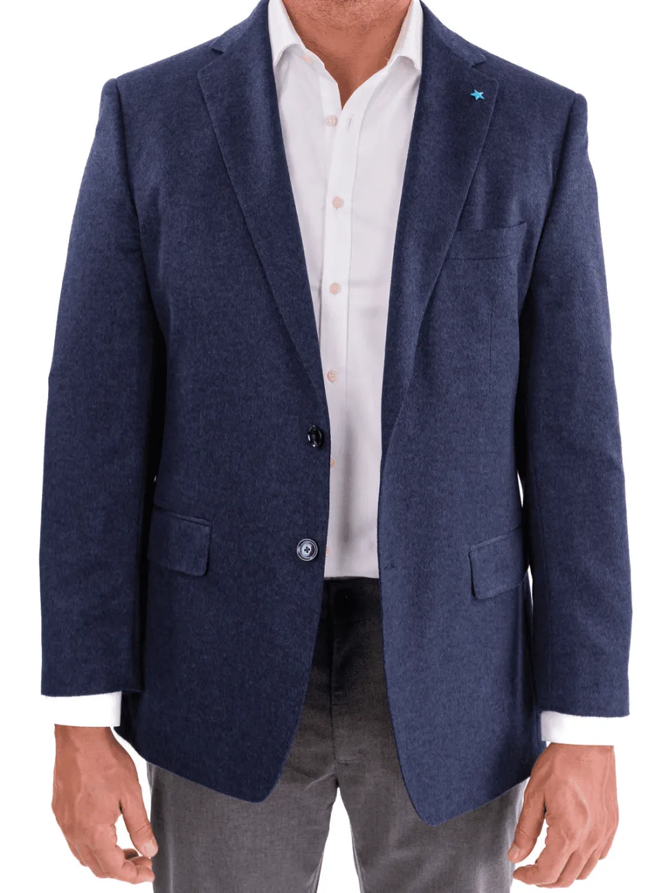 Blujacket Men's Navy Maron Plaid Reda Wool Regular Fit Blazer Sportcoat