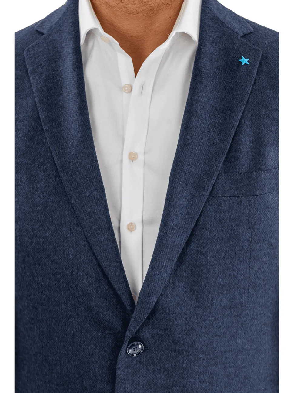 Blujacket Men's Navy Maron Plaid Reda Wool Regular Fit Blazer Sportcoat