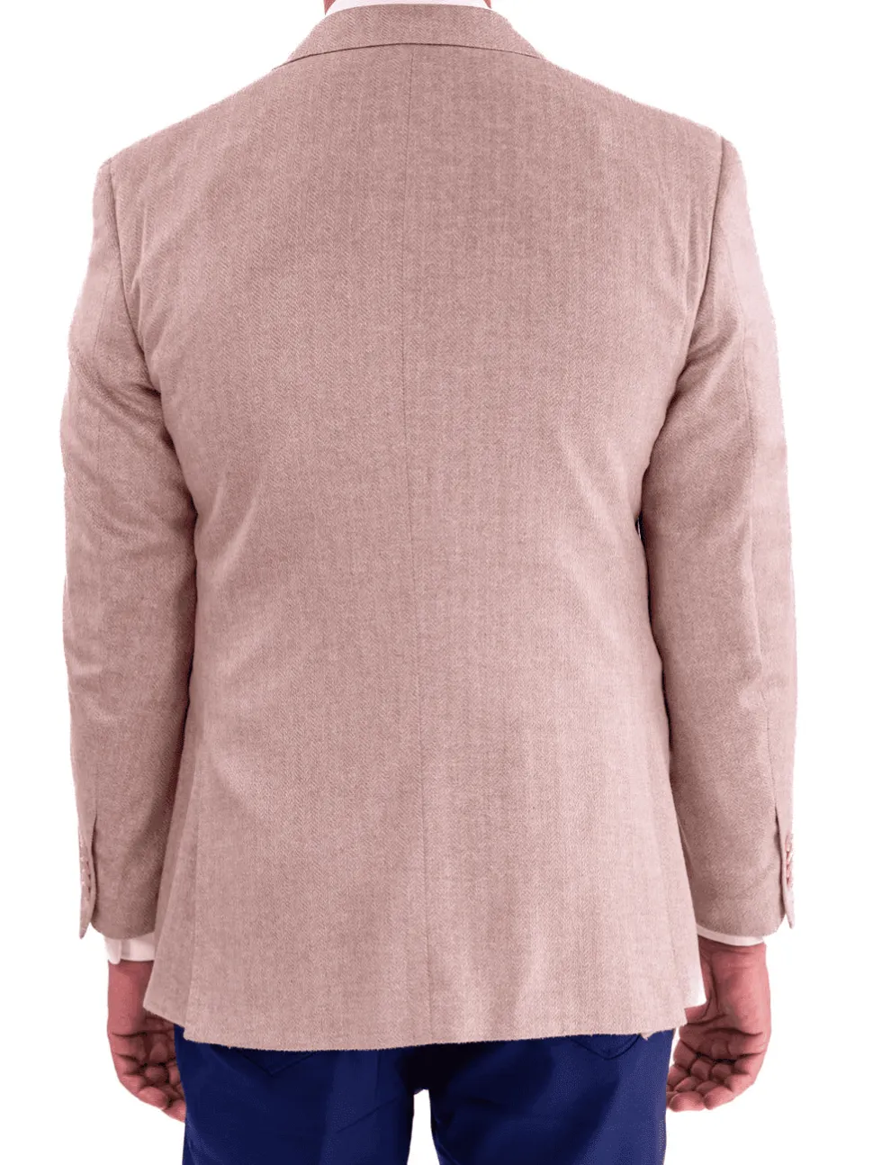 Blujacket Mens Sand Regular Fit Silk Cashmere 2 Button Blazer Sportcoat