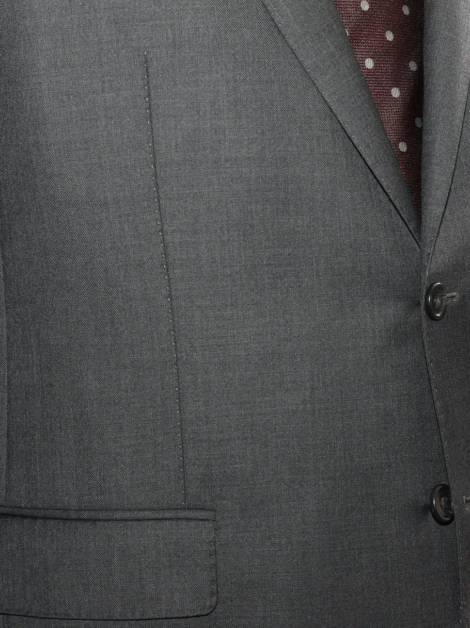 Blujacket Mens Solid Charcoal Gray 100% Wool Trim Fit Blazer Sportcoat