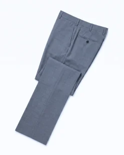 Blujacket Solid Gray Wool Regular Fit Peak Lapels 2-ButtonSuit
