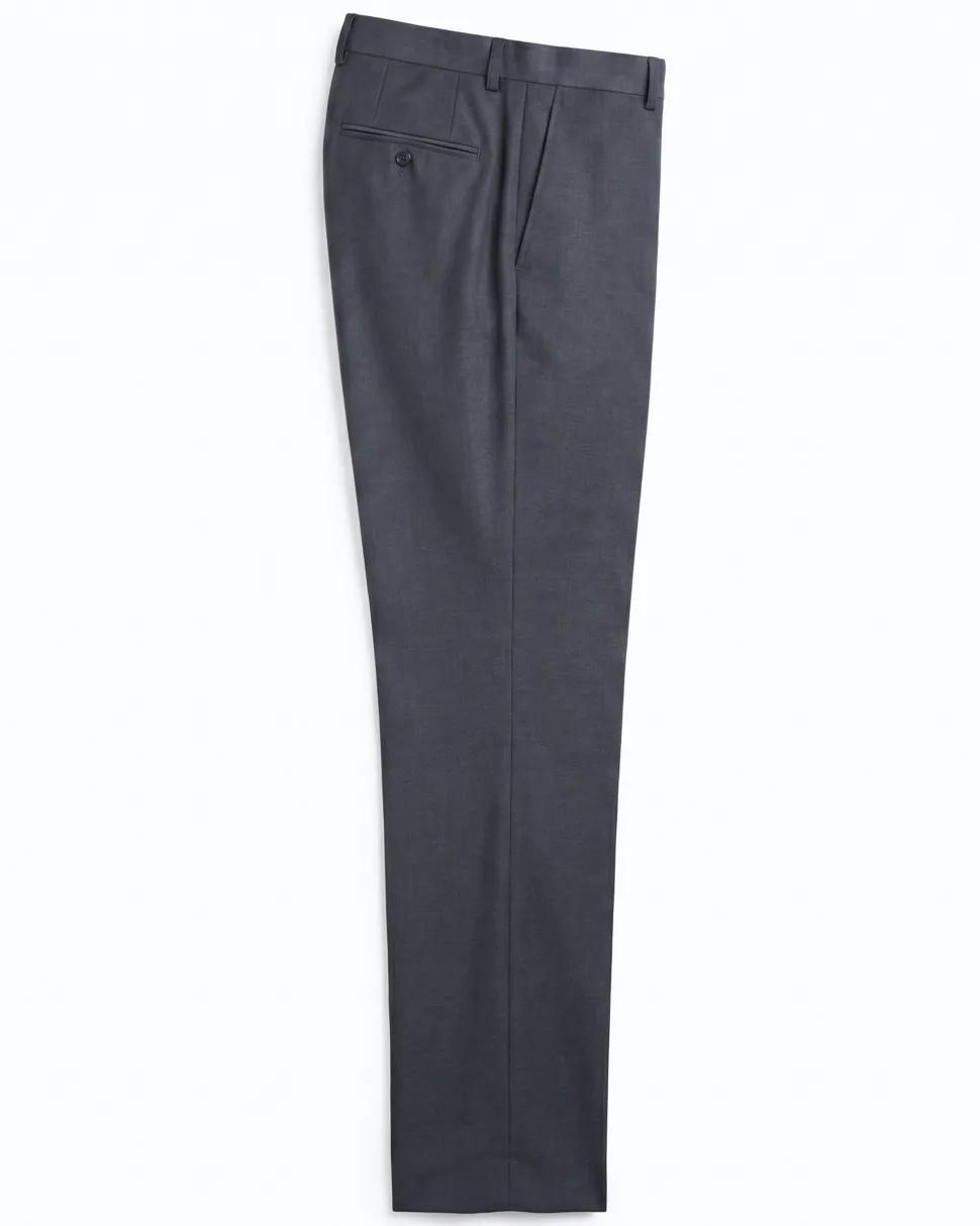 Boss Heather Gray Notch Classic Fit Lapel Wool 2-Button Suit 40R