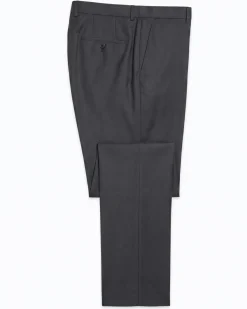 Boss Solid Charcoal Gray Notch Lapel Comfort fit Wool Stretch 2-Button Suit 42S