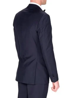 Braveman Slim Fit Navy Blue One Button Tuxedo Tux Suit With Peak Lapels