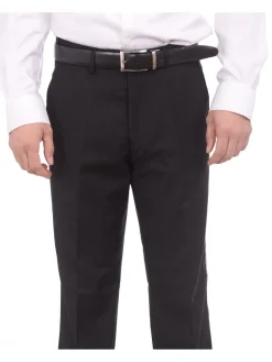 Braveman Slim Fit Solid Black Two Button Tuxedo Suit With Satin Lapel