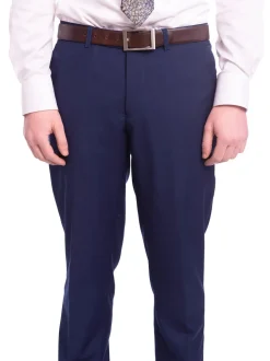 Braveman Slim Fit Solid Blue Two Button Suit