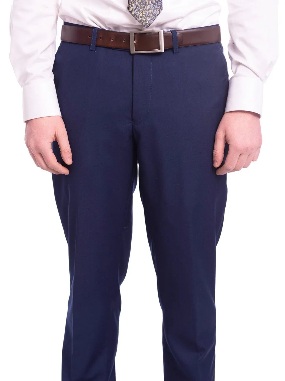 Braveman Slim Fit Solid Blue Two Button Suit