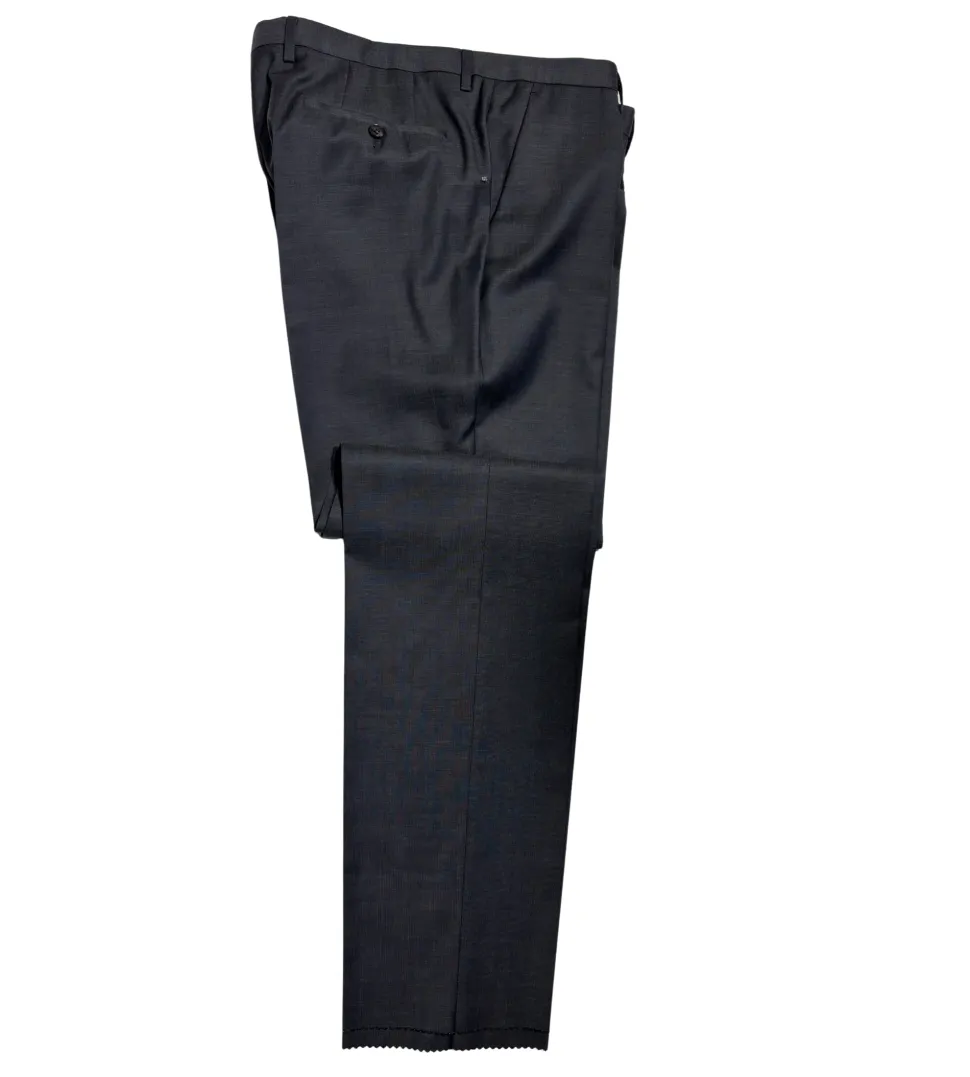 Bresciani Modern Fit Solid Charcoal Two Button Notch Lapel Wool Suit