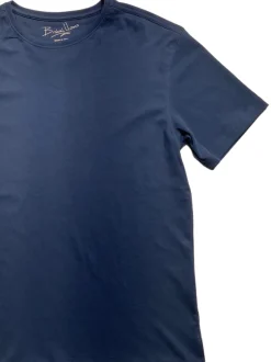 Briani Uomo Men’s Blue Short Sleeve Crew Neck 100% Pima Cotton T-Shirt