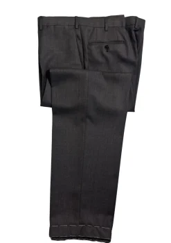 Brioni Mens Brown-Charcoal Textured Fully-Canvassed Notch Lapel Classic Fit 2-Button Wool Suit - 46L