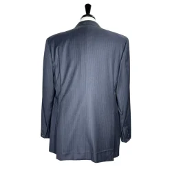 Brioni Mens Charcoal Pinstripe Fully-Canvassed Notch Lapel Classic Fit 2-Button Wool Suit - 42L