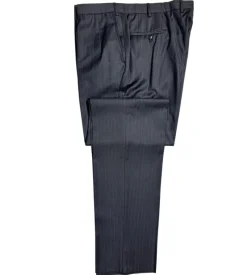 Brioni Mens Charcoal Pinstripe Fully-Canvassed Notch Lapel Classic Fit 2-Button Wool Suit - 46L