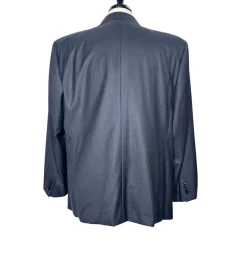 Brioni Mens Charcoal Textured Fully-Canvassed Notch Lapel Classic Fit 2-Button Wool Suit - 50L