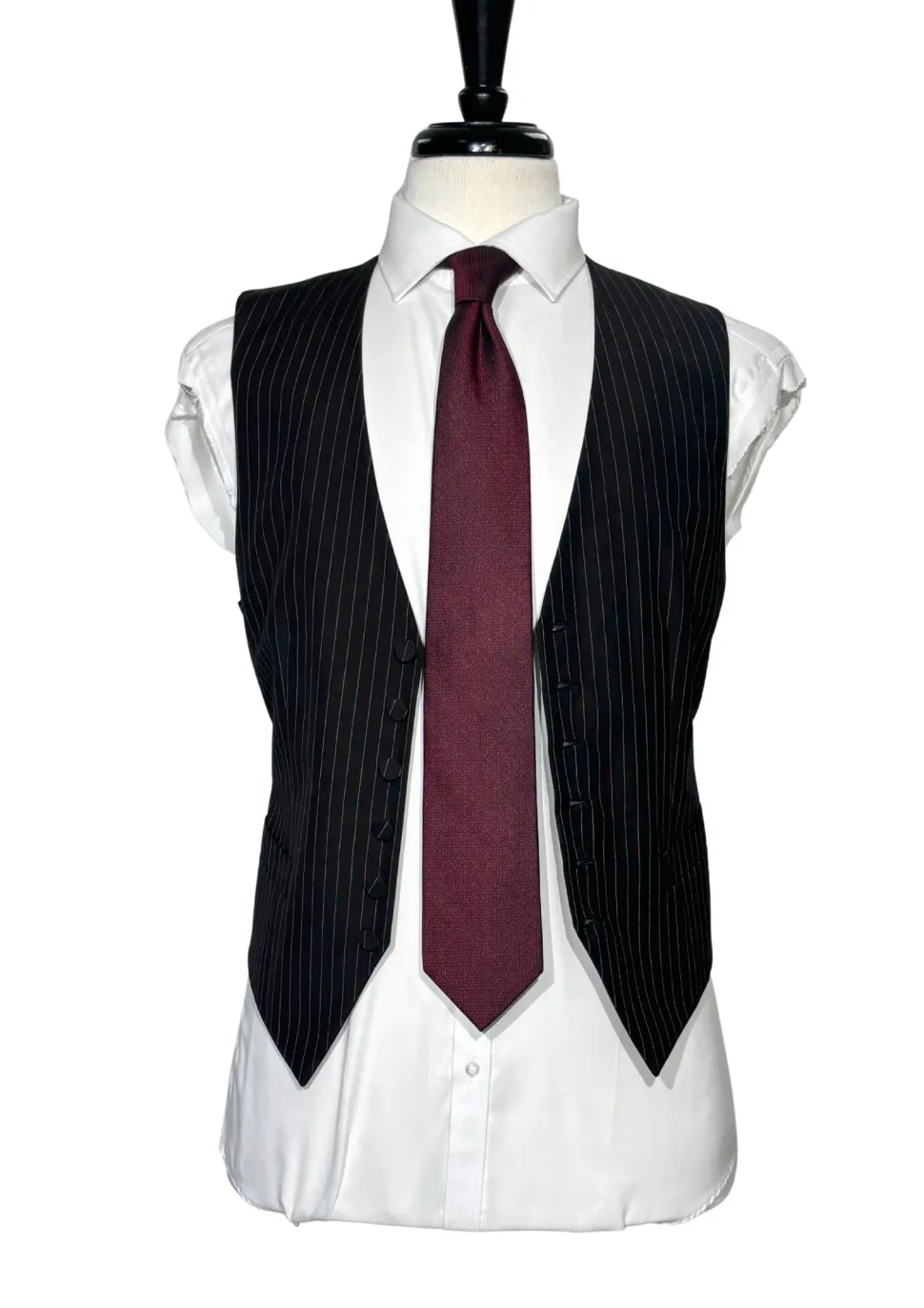 Brioni Mens Dark Brown Pinstripe Fully-Canvassed Peak Lapel Classic Fit 3-Piece Wool Blend Suit - 40S