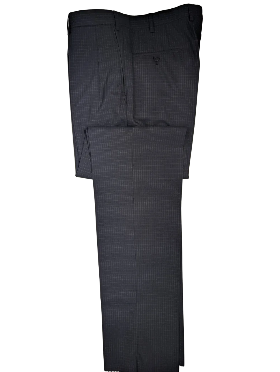 Brioni Navy Check 100% Wool Suit 42R