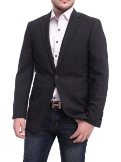 Calvin Klein Regular Fit Blue & Red Check Two Button Wool Blazer Sportcoat