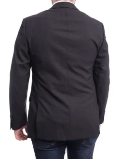 Calvin Klein Regular Fit Blue & Red Check Two Button Wool Blazer Sportcoat