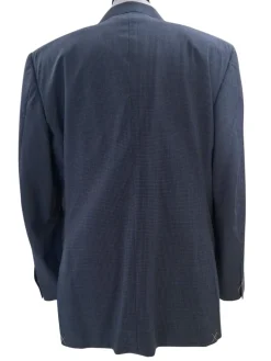 Canali Blue Micro Check 100% Wool 2 Button Suit 48R