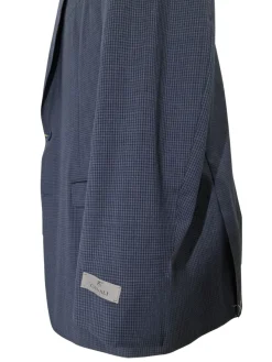 Canali Blue Micro Check 100% Wool 2 Button Suit 48R