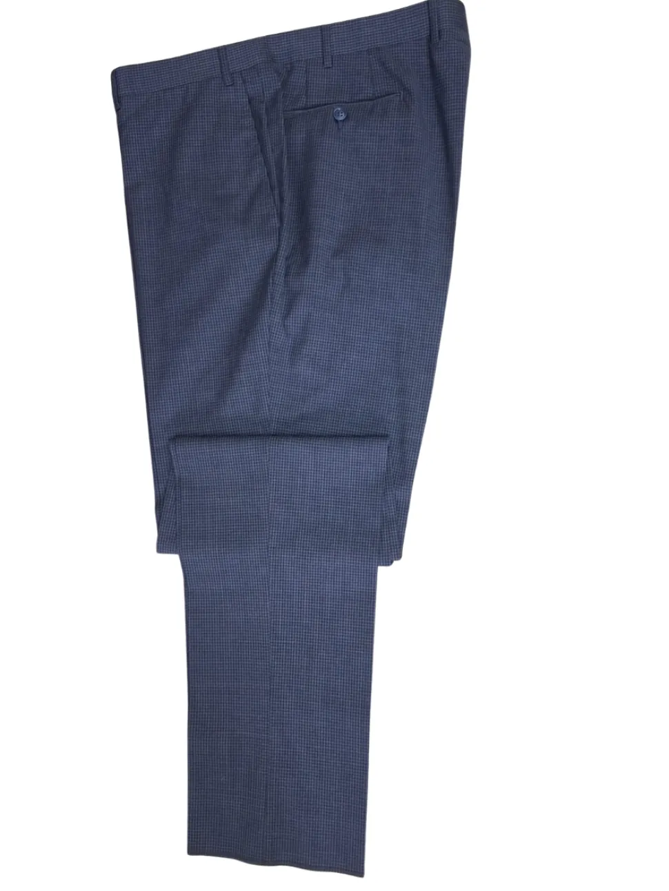 Canali Blue Micro Check 100% Wool 2 Button Suit 48R