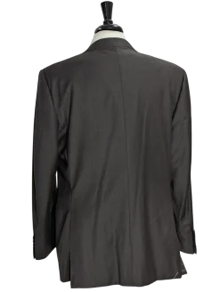 Canali Brown Micro Check 100% Wool Suit 48R