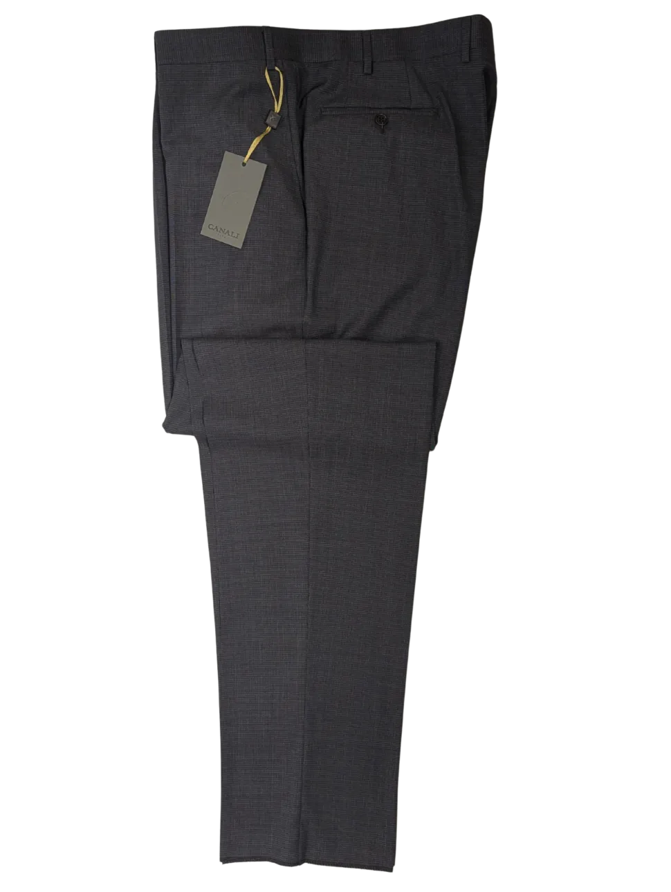 Canali Brown Nailhead 100% Wool 2 Button Suit 48L