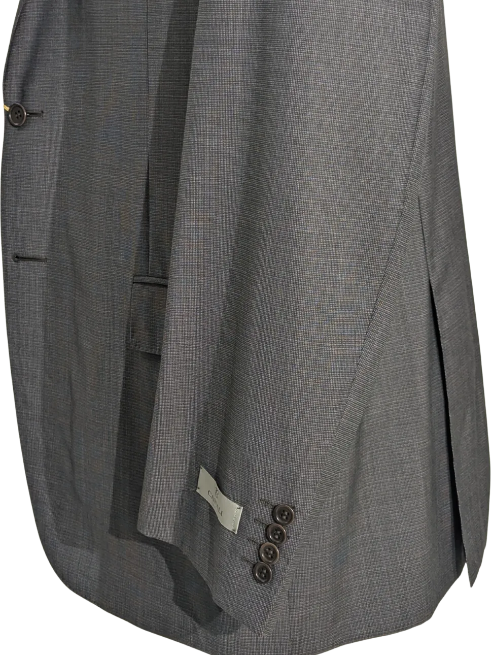 Canali Brown Nailhead 100% Wool 2 Button Suit 48L