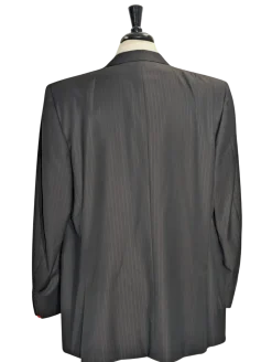 Canali Brown Pinstriped 100% Wool Suit 48L