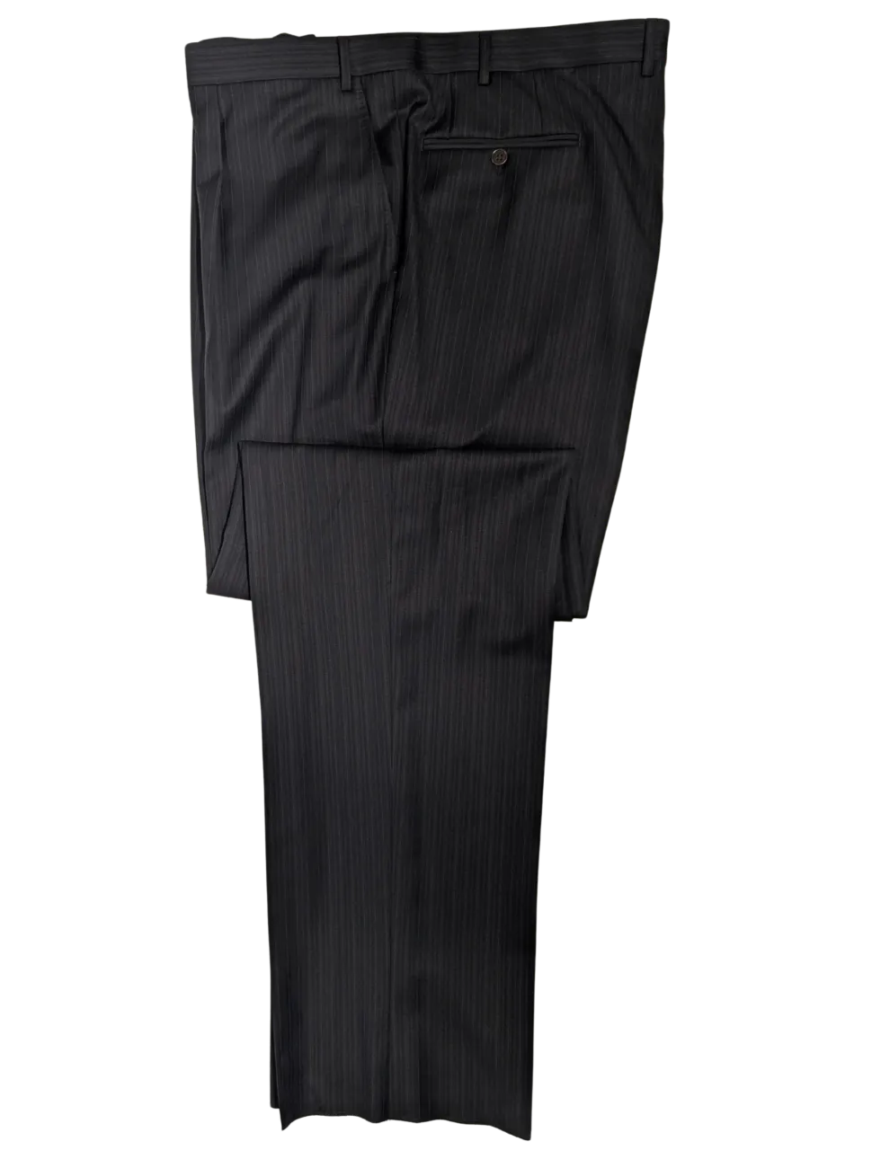 Canali Brown Pinstriped 100% Wool Suit 48L