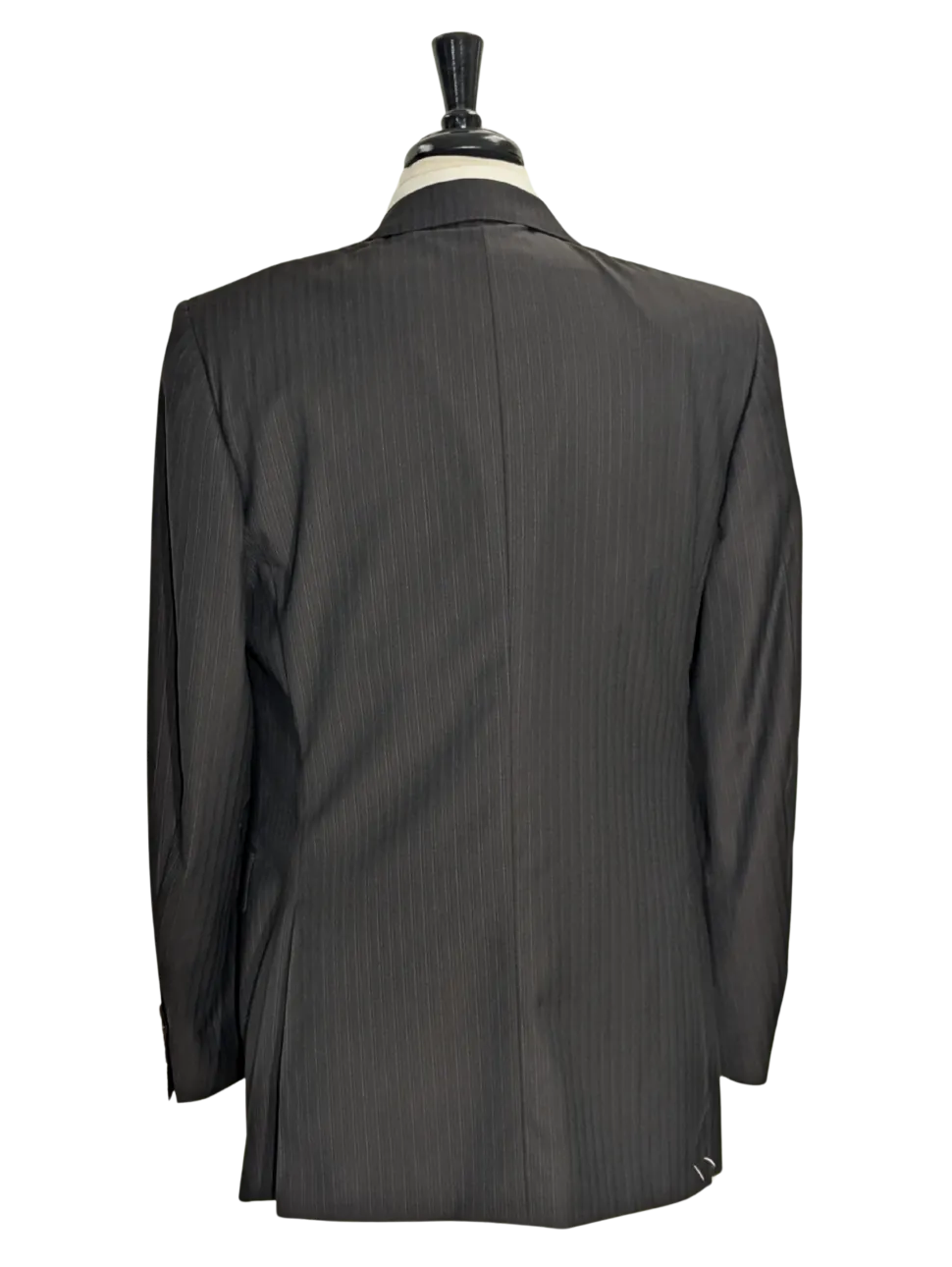 Canali Brown Pinstriped 100% Wool Suit 50L