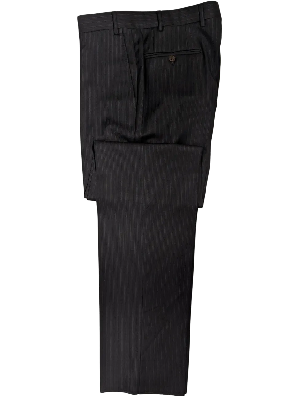 Canali Brown Pinstriped 100% Wool Suit 50L