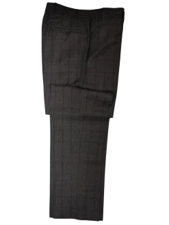 Canali Charcoal Glen Plaid 100% Wool Suit 40R