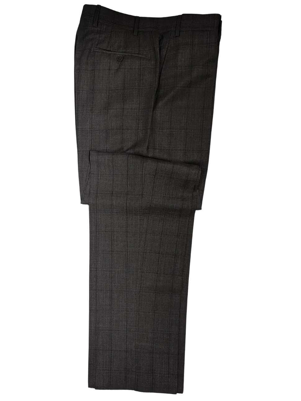 Canali Charcoal Glen Plaid 100% Wool Suit 40R
