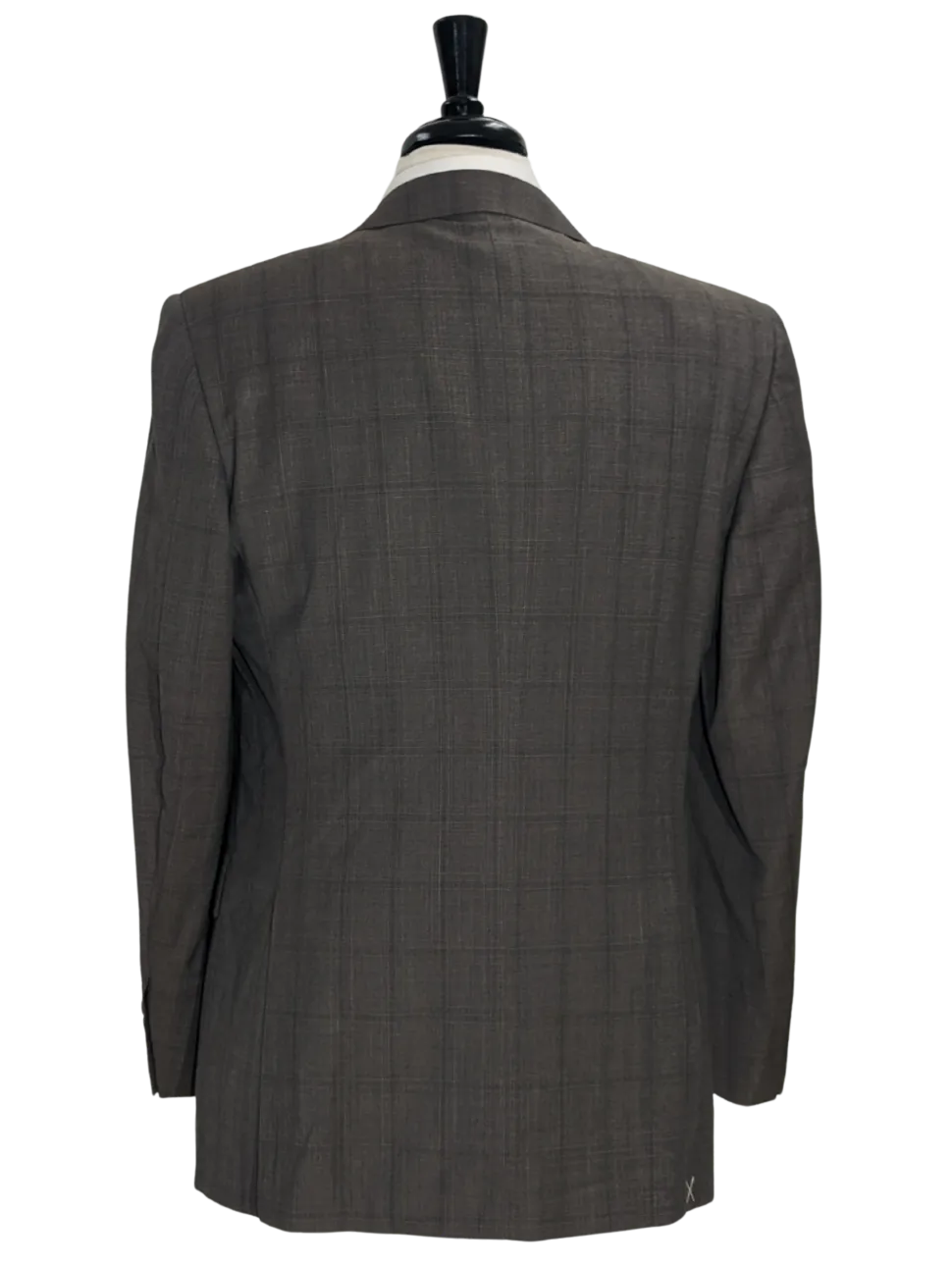 Canali Charcoal Glen Plaid 100% Wool Suit 40R