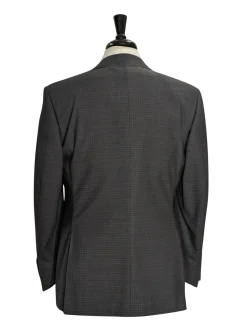 Canali Charcoal Micro Check 100% Wool Suit 40R