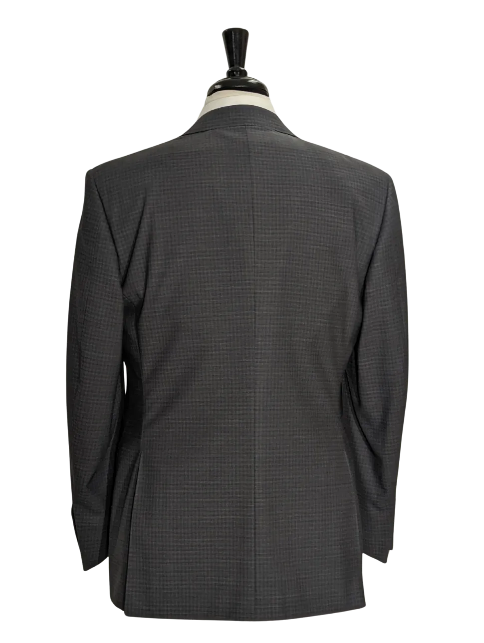 Canali Charcoal Micro Check 100% Wool Suit 40R