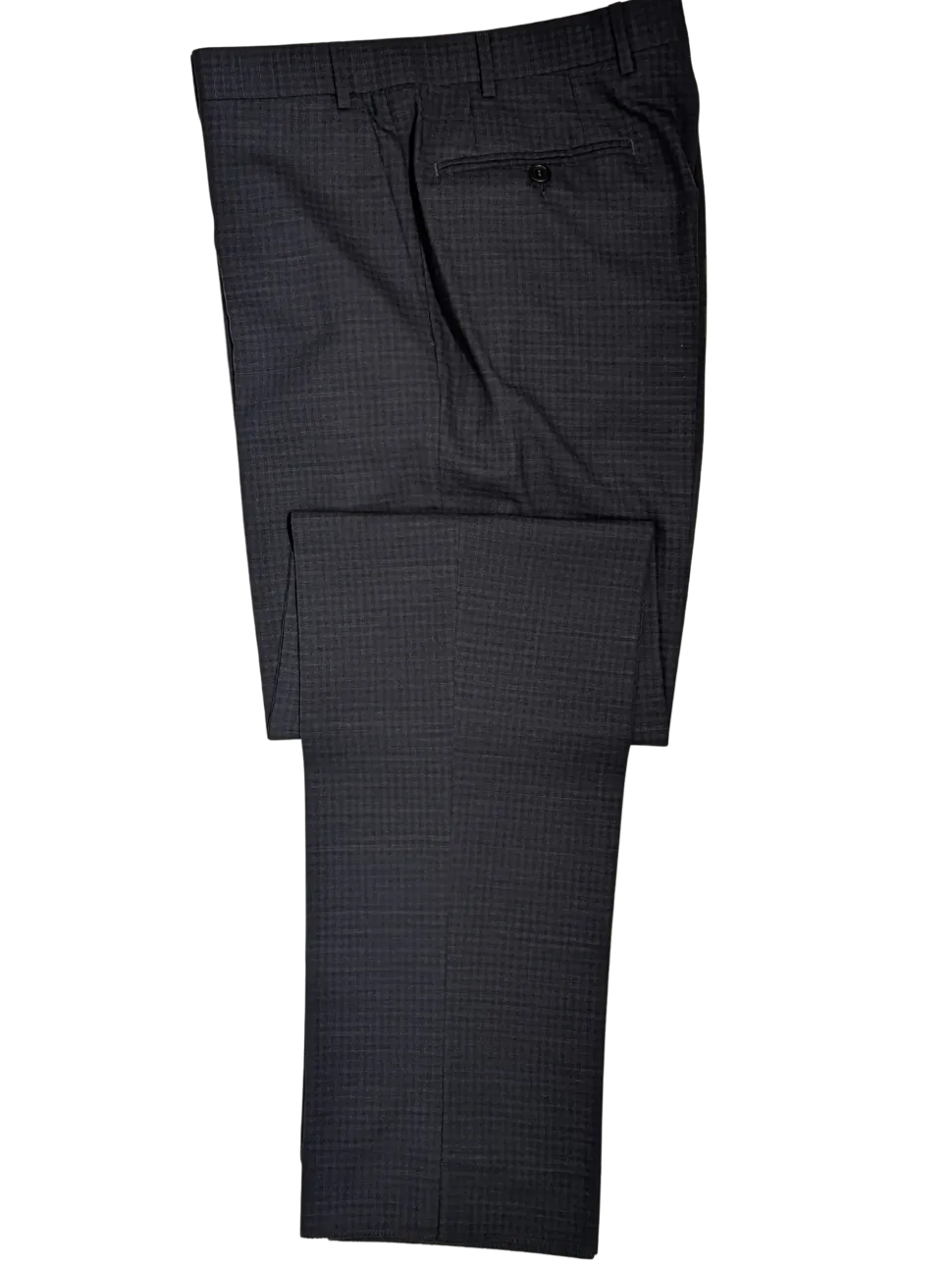 Canali Charcoal Micro Check 100% Wool Suit 40R