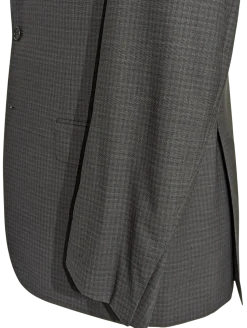 Canali Charcoal Micro Check 100% Wool Suit 40R