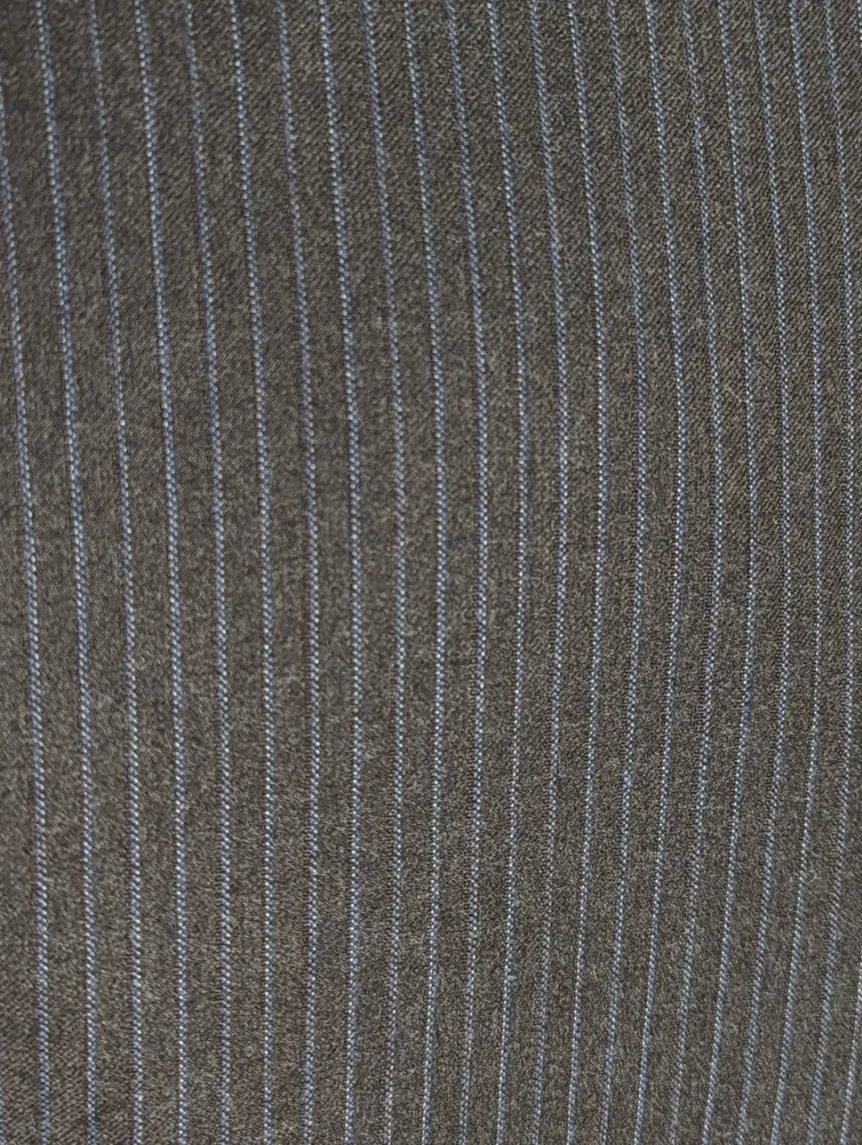 Canali Charcoal Pinstripe 100% Wool Suit 38R