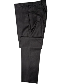 Canali Charcoal Pinstripe 100% Wool Suit 38R