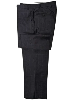Canali Charcoal Windowpane 100% Wool Suit 40R