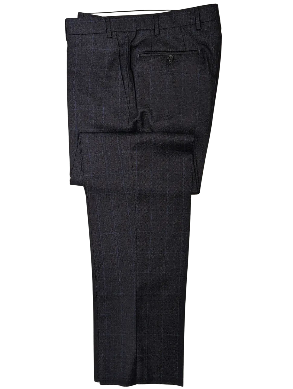 Canali Charcoal Windowpane 100% Wool Suit 40R