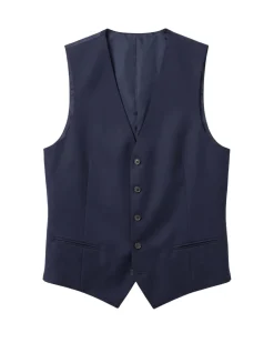 Canali Dark Blue Slim Fit Canvassed Shawl Lapel Wool 3-Piece Suit 44R