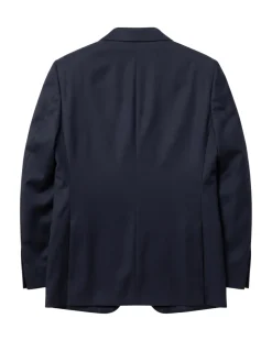 Canali Dark Blue Slim Fit Canvassed Shawl Lapel Wool 3-Piece Suit 44R