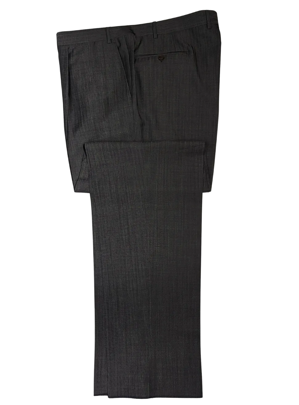 Canali Dark Gray Herringbone Wool Blend 3-Button Suit 48L