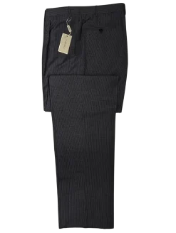 Canali Dark Gray 3-piece Pinstriped 100% Wool Suit 46XL