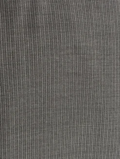 Canali Dark Gray 3-piece Pinstriped 100% Wool Suit 46XL