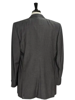 Canali Dark Gray 3-piece Pinstriped 100% Wool Suit 46XL